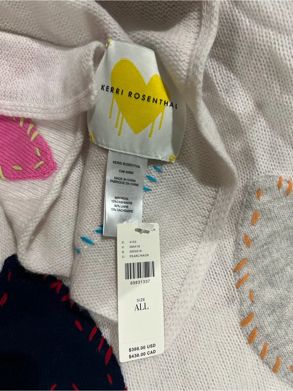 Anthropologie Kerri Rosenthal Zero Waste Patchwork Love Scarf